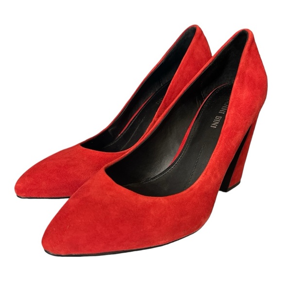 Gianni Bini Shoes - SOLD NWOT Gianni Bini Red Suede Heels Women’s Size 7.5M